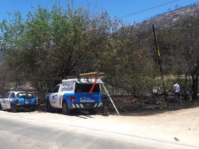 Incendio afectó el cableado de TELMEX